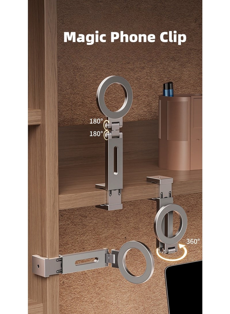 حامل هاتف MagSafe قابل للطي والمحمول للطائرة، قابل للدوران 360 درجة، أساسيات السفر، مناسب لـ MagSafe، متوافق مع iPhone 16 Pro Max وiPhone 15/14/13 Series S25 Ultra - Image 3