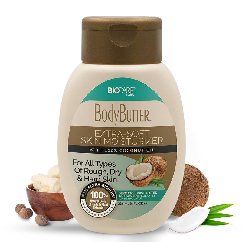 Biocare Labs Moisturizing Body Butter  Body Cream With 100 Coconut Oil  Instantly Penetrates and Deeply Renews Skin  Lotion Designed For Softer Healthier Skin