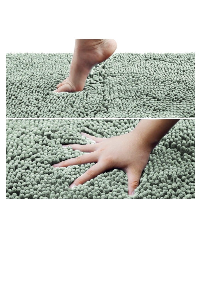 Luxury Bath Rug, 50 x 80cm, Ultra Soft and Absorbent Microfiber Bath Rugs, Non-Slip Plush Bath Rug, Machine Washable to Dry (Grey) - Image 2