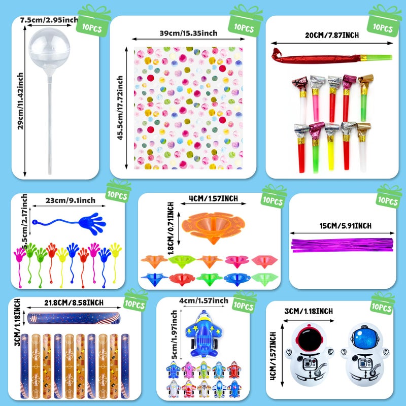 PPXMEEUDC 10 Pack Giant Lollipop Goodie Bags Fun Party Favors Birthday Return Gifts Classroom Prizes Candy Treats for Events - Image 2