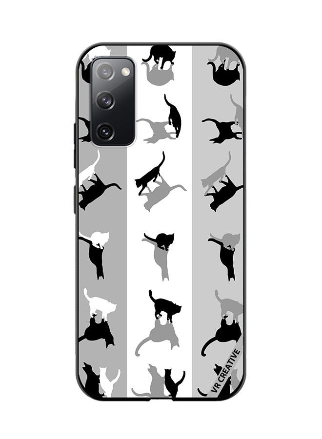 VR CREATIVE Protective Case Cover For Samsung Galaxy S20 FE 5G Cats Spook Design Multicolour - Image 1