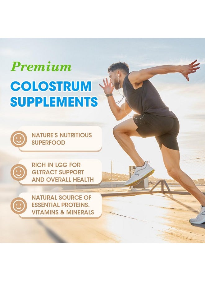 GREENPEOPLE - GREENPEOPLE Bovine Colostrum Tablets Chewable, 40% IgG | Colostrum Supplement 2000mg per Serving for Immune Support, Gut Health | 120 Count - Image 1