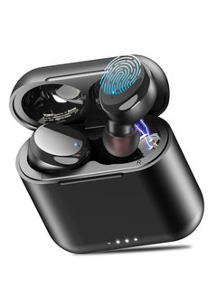 TOZO TOZO T6 (Classic Edition) True Wireless Earbuds Bluetooth 5.3 Headphones Touch Control with Wireless Charging Case IPX8 Waterproof Stereo Earphones in-Ear Built-in Mic Headset Premium Deep Bass Black  - Image 1