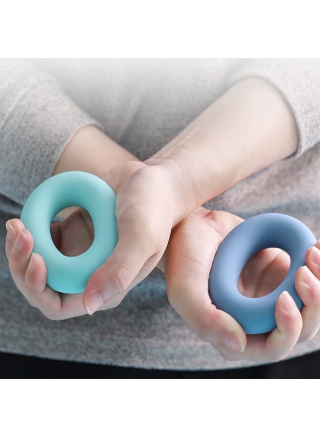 هيدفانا 3 قطع مدرب قوة القبضة غراء سيليكون، غراء سيليكون، مقوي يدوي لتدريب العضلات لرياضة تسلق الصخور وزيادة القوة، أزرق وأخضر وبنفسجي. - Image 4