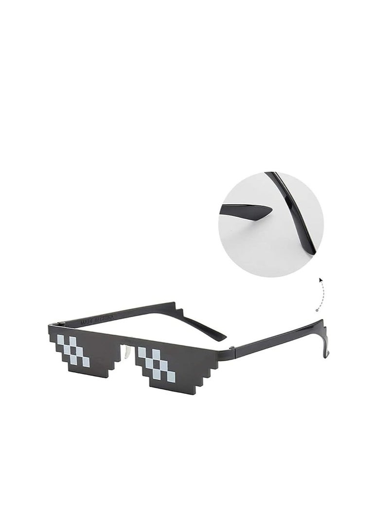 ORiTi Pixelated Mosaic Shatterproof PC Lens Lightweight, Anti-Skid Rubber UV Protection Sunglasses, Black, 3 Pieces - Image 4