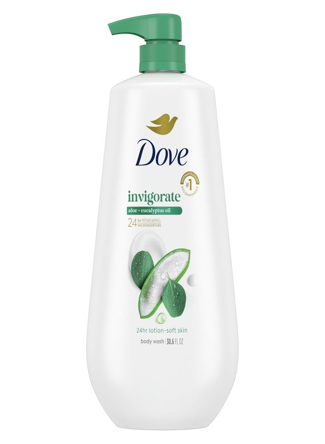 Dove Body Wash with Pump Invigorate Aloe & Eucalyptus For 24hr Lotion-Soft Skin Moisturizing Skin Cleanser with No Sulfates No Parabens 30.6 Oz - Image 1
