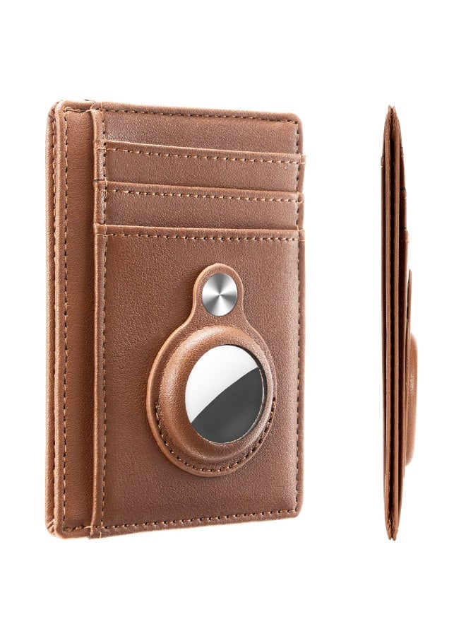 KISSUN Slim Minimalist Front Pocket Wallet with Built-in Case Holder for AirTag - Image 1