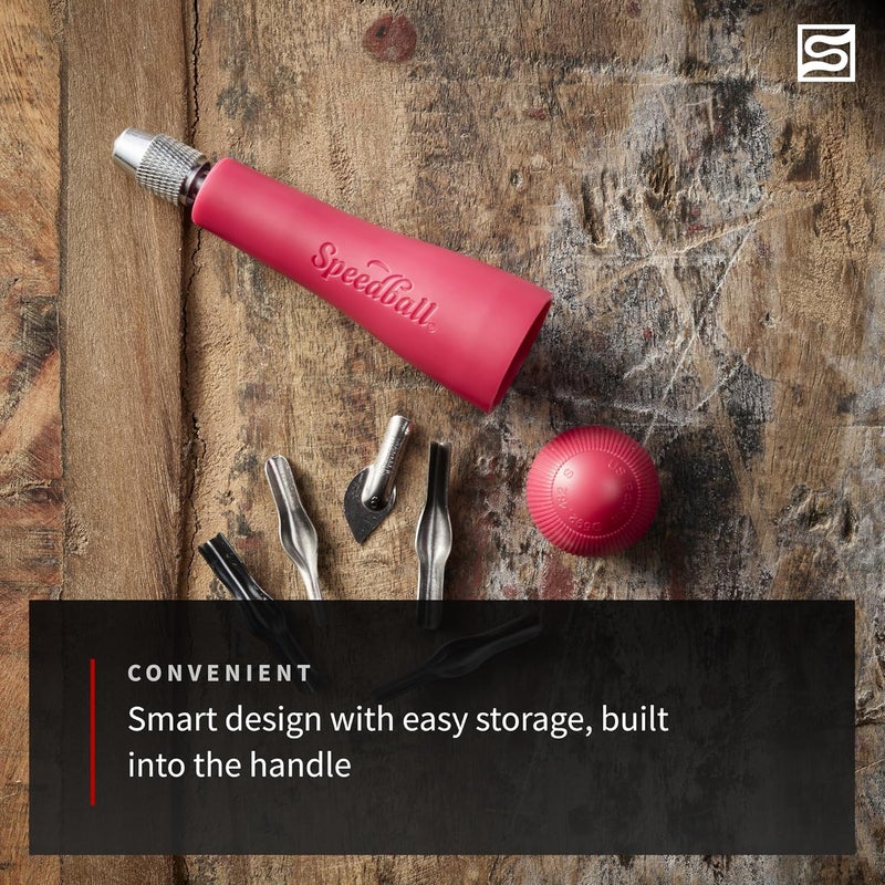 Speedball Linoleum Cutter Kit Assortment #1 - Complete Set of Linocut Carving Tools with 5 Blades for Block Printing - Image 3