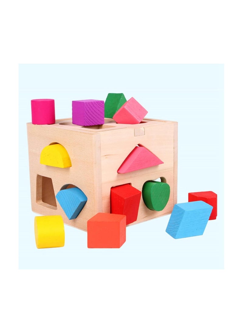 BLOOMING TIME - Wooden Geometry Toy, Children's Sorting Cube, Educational Toy, Sorting Toy - Image 1