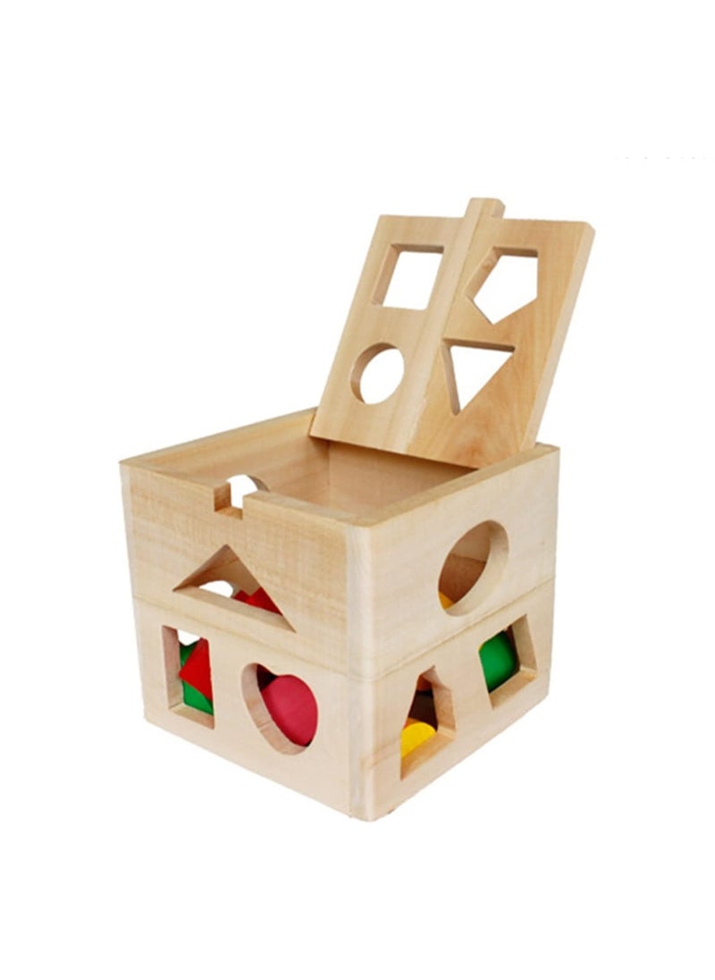 BLOOMING TIME - Wooden Geometry Toy, Children's Sorting Cube, Educational Toy, Sorting Toy - Image 1