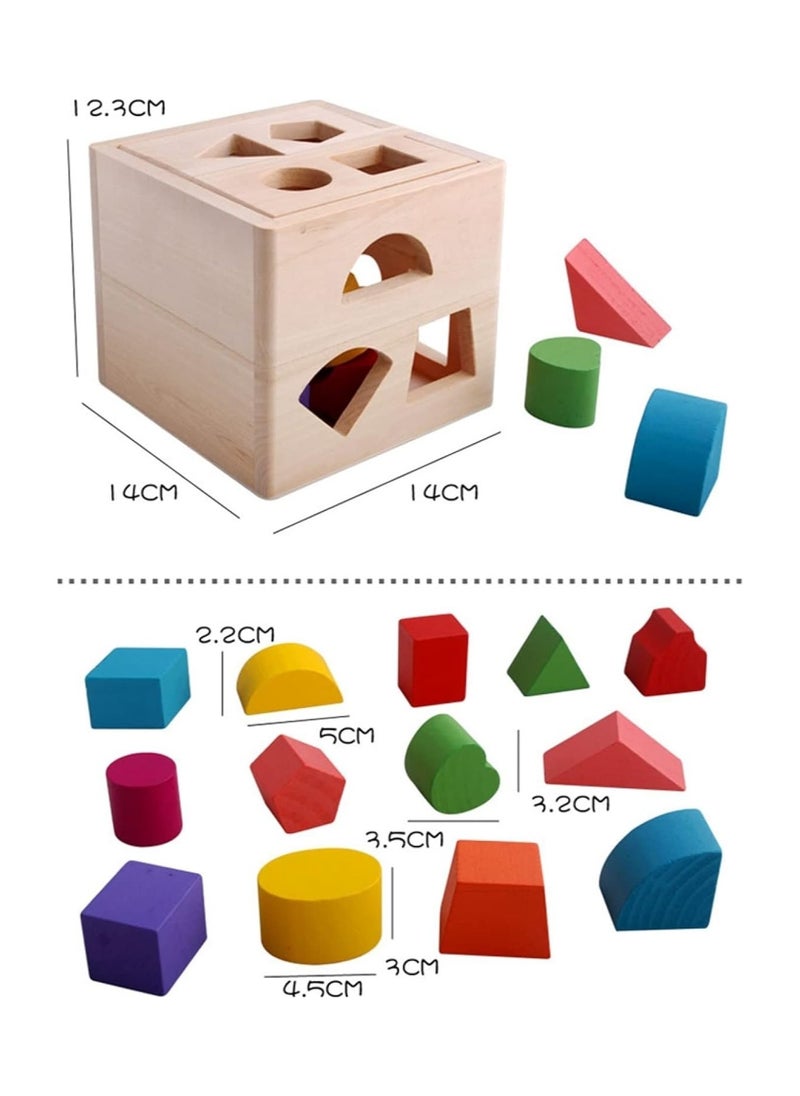 BLOOMING TIME - Wooden Geometry Toy, Children's Sorting Cube, Educational Toy, Sorting Toy - Image 1