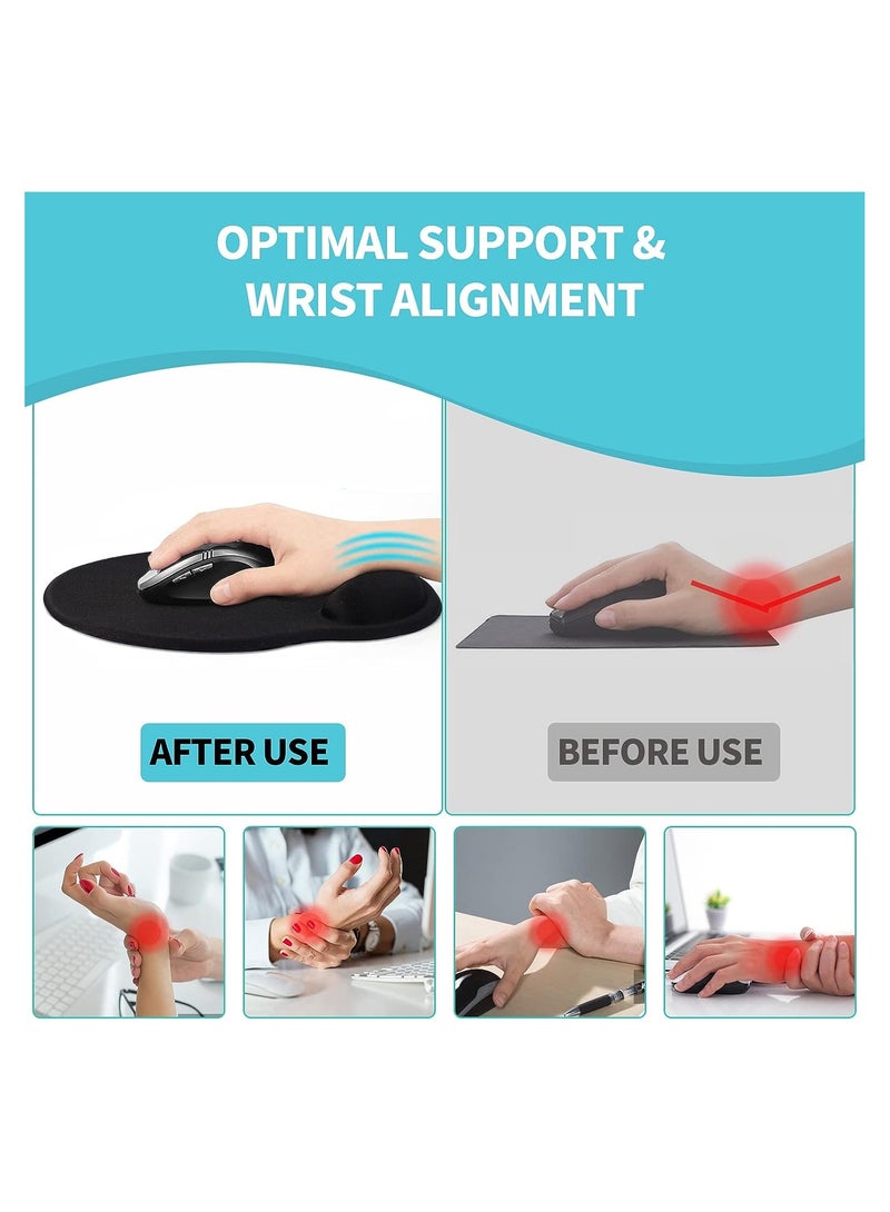 general Ergonomic Gel Mouse Pad with Wrist Rest, Comfortable Laptop Computer Mouse Pad with Wrist Rest - Image 4