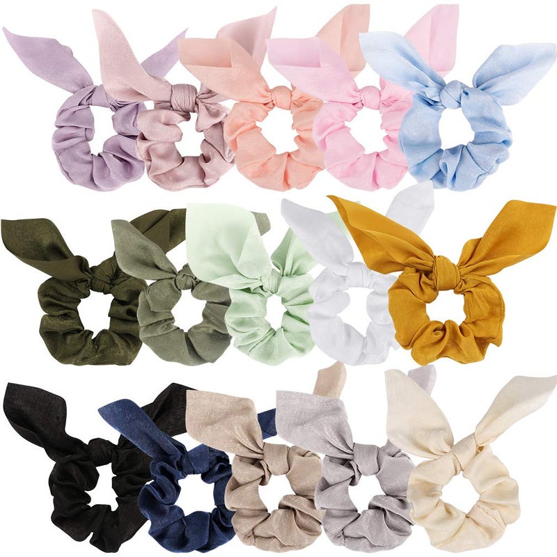 Ondder Hair Scrunchies for Women Cute Bow Ribbon Elastic Hair Bands Ponytail Holders and Hair Accessories