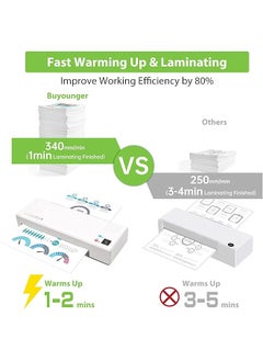 DMG TECH Laminator Laminator Machine With Hot And Cold Settings And 15 Pouches 4 In 1 A4 Laminator With Paper Trimmer And Corner Rounder 9 Inches Personal Laminator For Home School Office  - Image 2