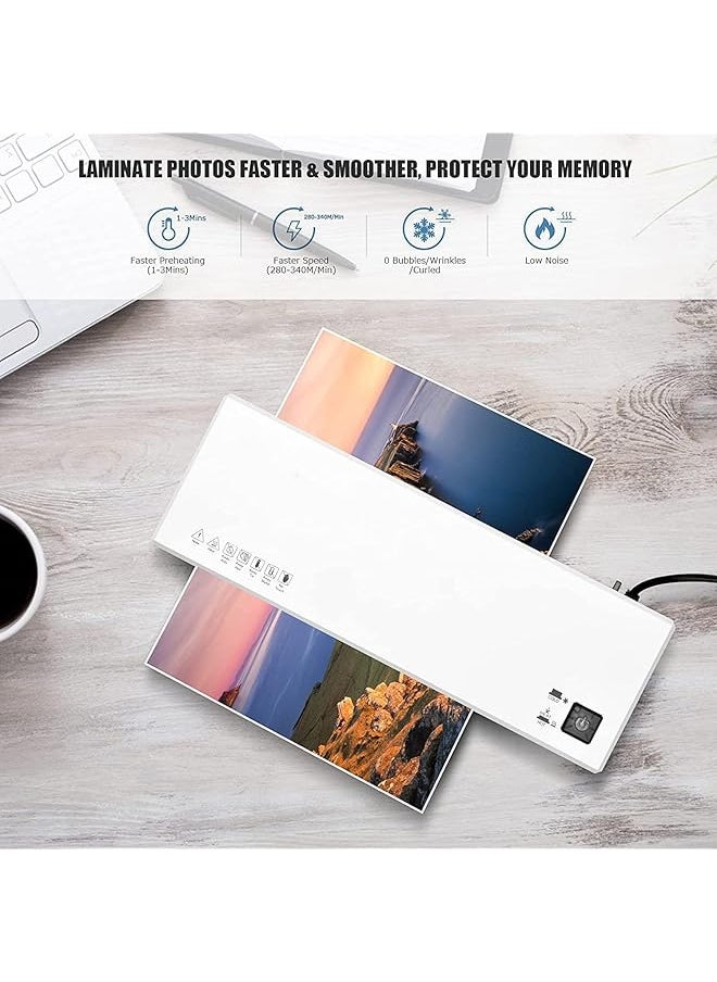 DMG TECH Laminator Laminator Machine With Hot And Cold Settings And 15 Pouches 4 In 1 A4 Laminator With Paper Trimmer And Corner Rounder 9 Inches Personal Laminator For Home School Office  - Image 4