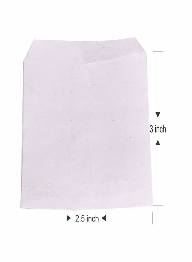 Sun Packers Small White Envelopes 500pcs Box (3 x 2.5 Inch) 75GSM Passport Photo & Madicine Envelopes White - Image 2