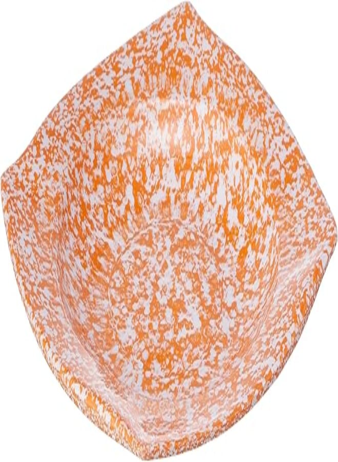 Pure 136174 Melamine Granite Medium Square Deep Plate For Home And Restaurant - Orange