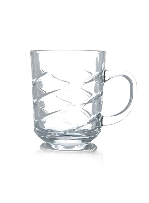Mug for tea or coffee, one piece, strong and durable glass