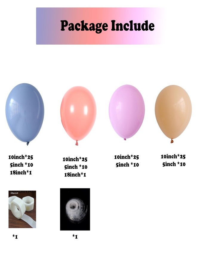 BALONAR Spring Wildflowers Balloon Arch Kit with 145Pcs Dusty Blue Pink Purple Balloons for Boho Baby Bridal Shower Wedding Birthday Party(colorful) - Image 2