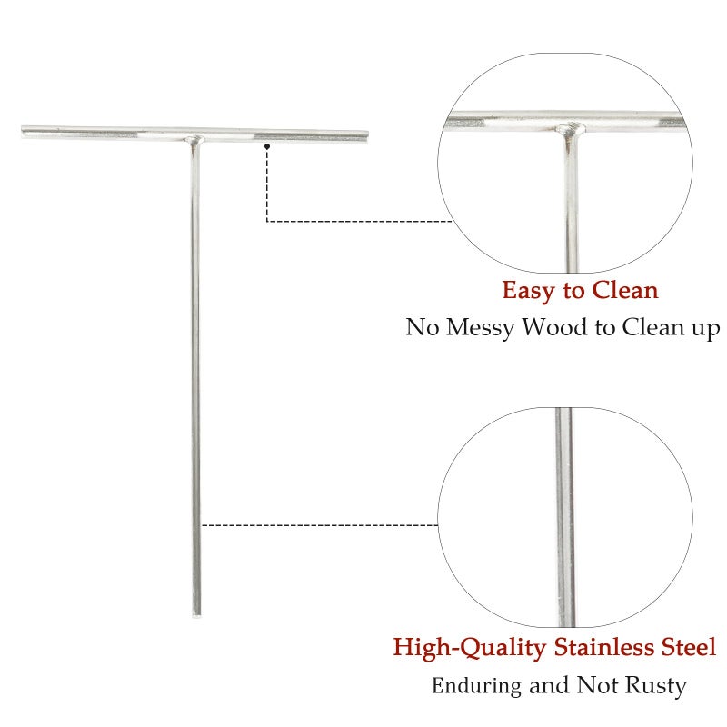 Echaprey صانع الكريب الاحترافي إيشابري T شكل من الفولاذ المقاوم للصدأ مع ملعقة توزيع تناسب صانع الكريب الكبير 3 قطع (5 بوصة، 7 بوصة ملعقات و12 بوصة ملعقة)  - Image 3