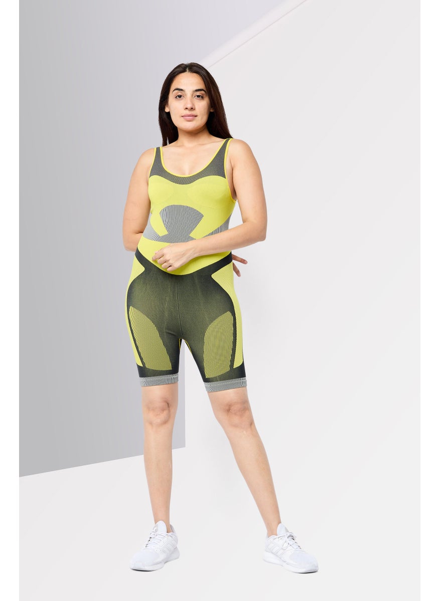 Adidas Women Sportswear Fit Sleeveless Cycling Leotard, Multicolor  - Image 2