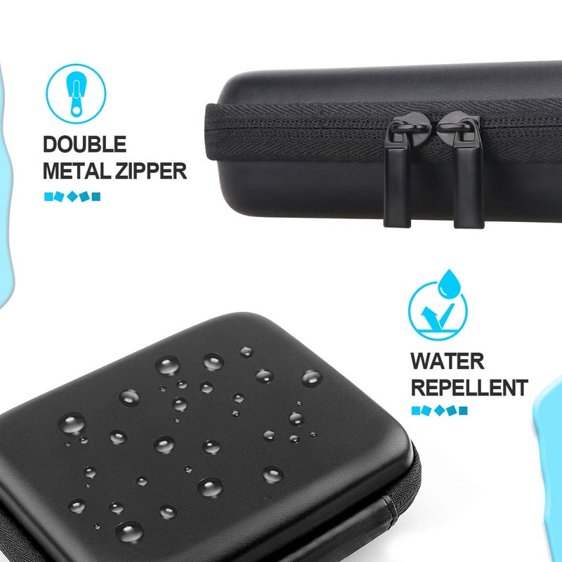 Lacdo حقيبة حمل قرص صلب 2 في 1 من لاكدو لجهاز SanDisk Extreme Portable External SSD SDSSDE60-G25 / G-Drive Mobile SSD 250G 500G 1TB 2TB USB 3.1 USB-C مضادة للصدمات حقيبة سفر واقية، سوداء - Image 3