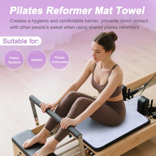 KAAMOS Pilates Reformer Mat Non Slip, Pilates Reformer Cover Towel, Sweat-Wicking Mats Accessories, Foldable Washable Pilates Machine Mat Cover for Home, Studio, Gym Fitness - Image 2