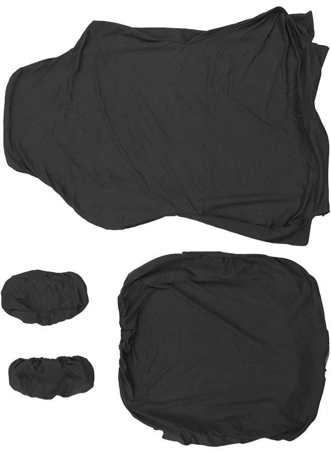 erorex Computer Chair Cover Pure Color Stretchy Gaming Chair Cover High Resilience Breathable For Cafe Dark Grey  - Image 1
