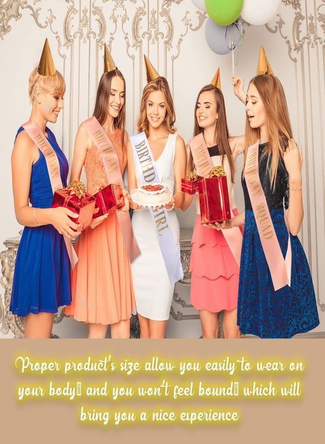 Weewooday 10 Pcs Birthday Squad Sash Set 9 Pink 1 White Birthday Group Sash Funny Party Decorations for Sweet 16 18th 21st 25th 30th 40th 50th or Other Bday - Image 5