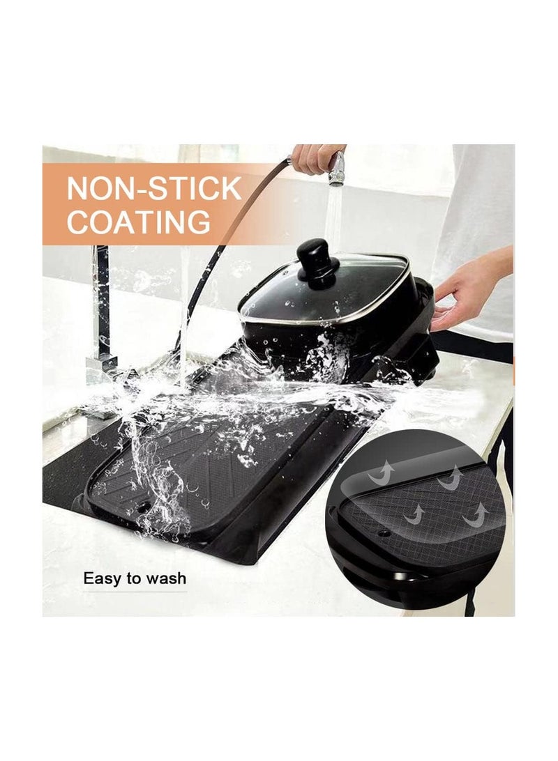 sokany سوكاني 2 في 1 شواية كهربائية وصينية باربكيو مع وعاء ساخن، 1350 واط، أسود - SK-2208 وعاء ساخن (قابس المملكة المتحدة) - Image 3