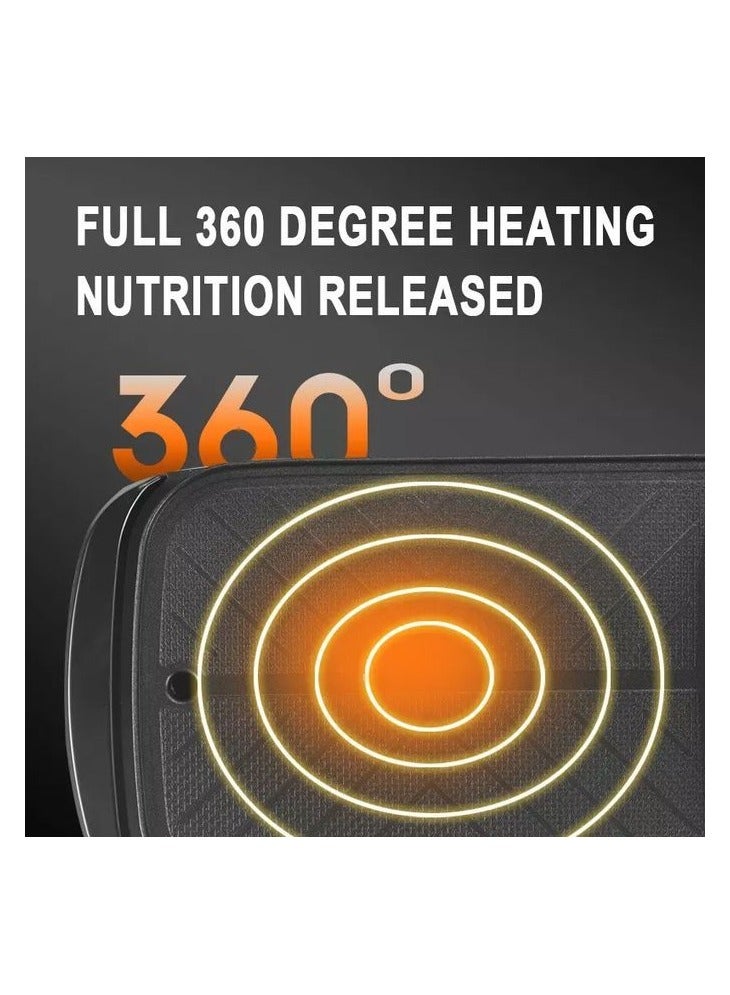 sokany سوكاني 2 في 1 شواية كهربائية وصينية باربكيو مع وعاء ساخن، 1350 واط، أسود - SK-2208 وعاء ساخن (قابس المملكة المتحدة) - Image 5