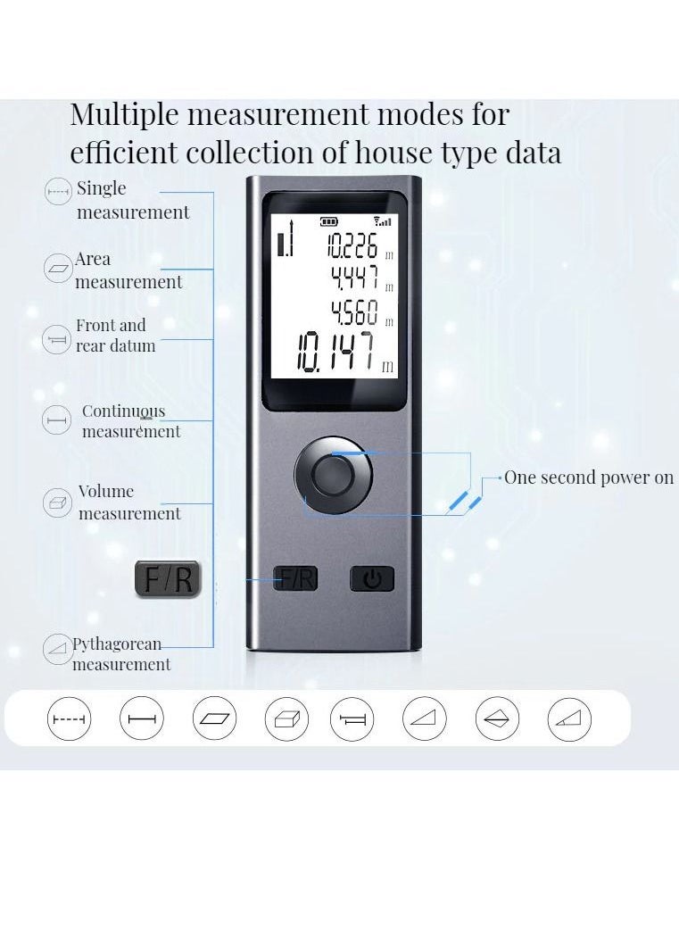 Generic - Smart Laser Rangefinder Intelligent 30M Digital Laser Rangefinder Mini Usb Charging Rechargeable Handheld Distance Meter - Image 1