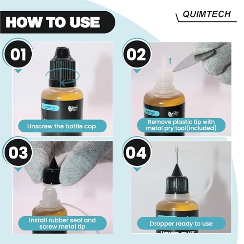 QUIMTECH قطارة سائل لحام (30 مل/1 أونصة) I سائل لحام RMA I لحام I لحام كهربائي I سائل لحام بدون تنظيف I لحام راتنج I لحام للإلكترونيات I لحام سائل خالي من الرصاص I - Image 2
