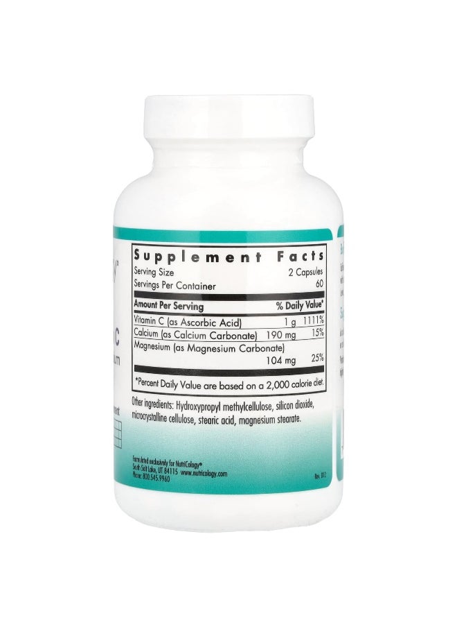 Nutricology Nutricology, Buffered Vitamin C with Calcium and Magnesium, 120 Vegetarian Capsules  - Image 2