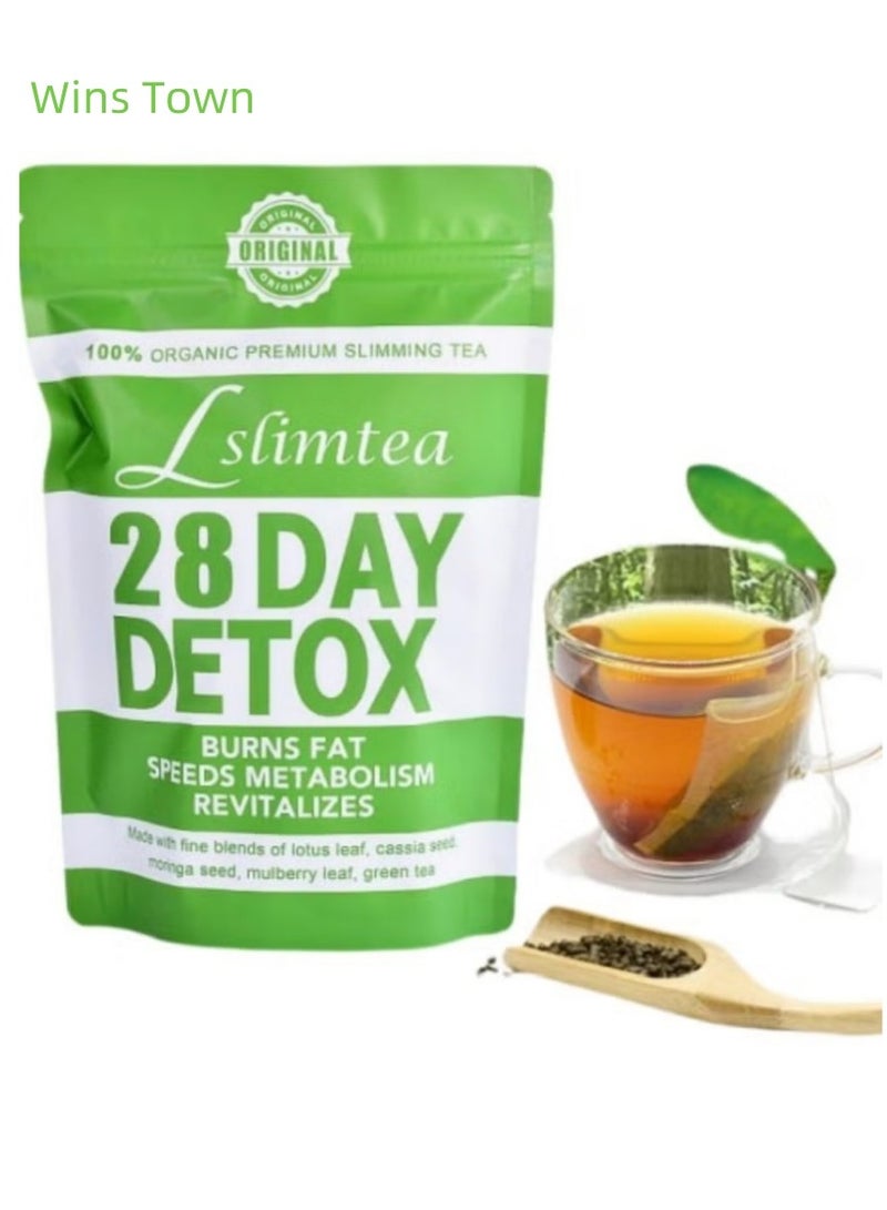 وينز تاون 28 يوم التخلص من السموم من الشاي فقدان الوزن ، والاستقلاب الدعوي ، وقمع الشهية ، وإزالة السموم والنحافة لأسفل ، ويعزز هضم الدهون والامتصاص ، ويدعم صحة المعدة ، ويقلل من تراكم الدهون في البطن - Image 1