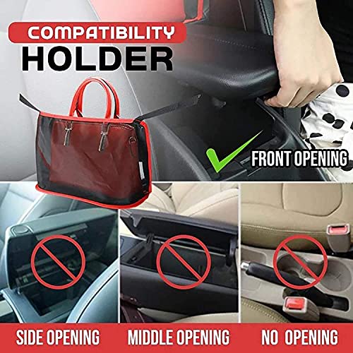 KolorFish Car Net Pocket Handbag Holder, Car Mesh Organizer, Car Backseat Organizer, Barrier of Backseat Pet Kids (Red without Pocket) - Image 5