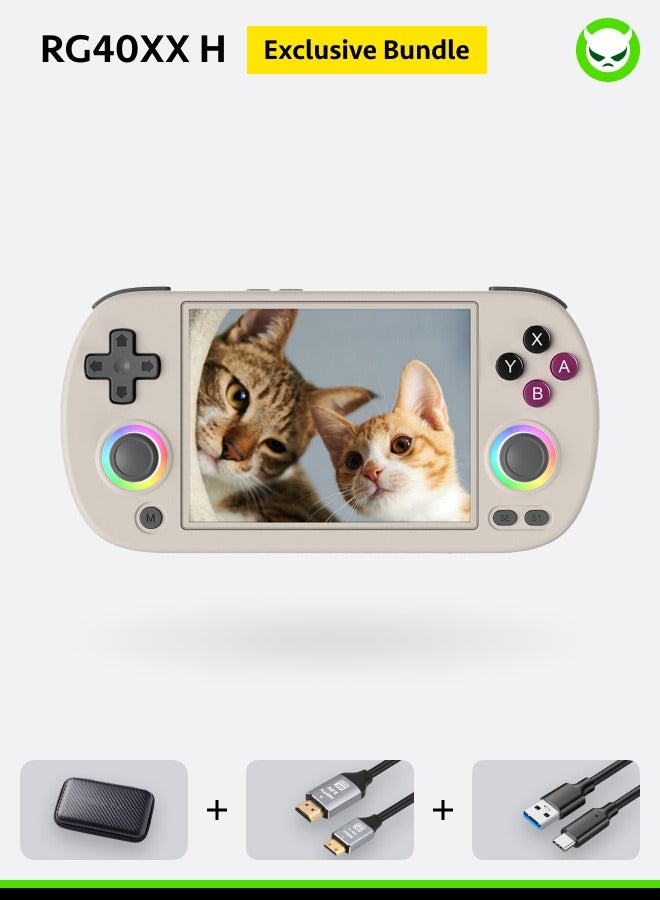 أنبيرنيك وحدة تحكم ألعاب محمولة Anbernic RG40XX H 4.0 IPS شاشة -Linux 64-bit-H700 رباعية النواة ARM Cortex-A53 تردد 1.5 جيجا هرتز - كور 3200 مللي أمبير في الساعة 5 جيجا واي فاي مخرج HDMI بلوتوث 【محاكيات رمادية 64G أكثر من 5000 لعبة مثبتة مسبقًا 】 - Image 1