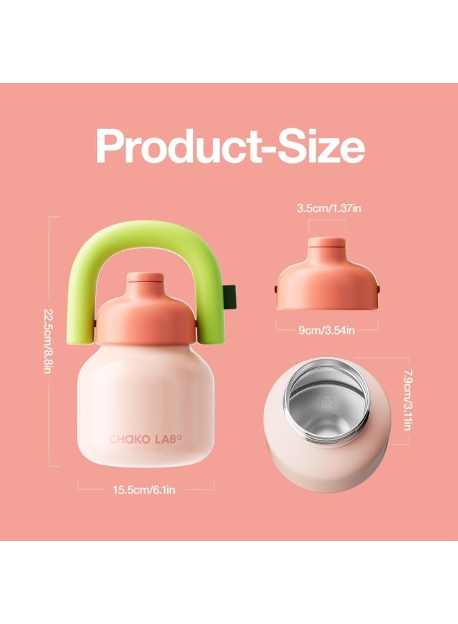 CHAKO LAB Water Bottle with Straw and Carry Handle - Wide Mouth vacuum insulated stainless steel Bottles | Reusable, leak-proof and BPA-free | 1000ml - Image 5