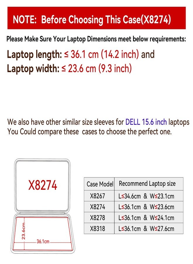 Smatree Hard EVA Protective Sleeve Compatible for 15.6 inch Dell Inspiron 15, for Latitude 5540/5530/5531, for Dell Precision 3581/3580/3571/3570 Workstation, for Vostro 3520/New Vostro 15 Laptop(M82) - Image 2