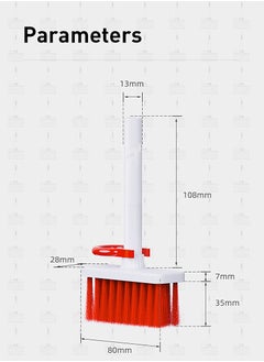 مجموعة أدوات تنظيف الكمبيوتر متعددة الوظائف 5 في 1، فرشاة ناعمة لتنظيف لوحة المفاتيح، مزيل أغطية المفاتيح، فرشاة متعددة لأجهزة الكمبيوتر المحمولة وعدسات الكاميرا (أحمر) - pzsku/ZCBA0D812D2F4AF5BA50FZ/45/_/1660665210/e3dfbc31-bdde-47f5-99e0-93d3f162c9da