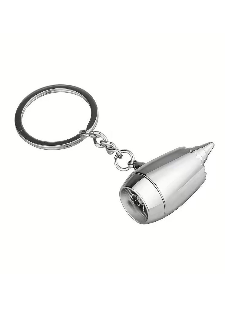 3D aircraft engine metal keychain, creative aviation pendant, bag charms, Tao Goods Source