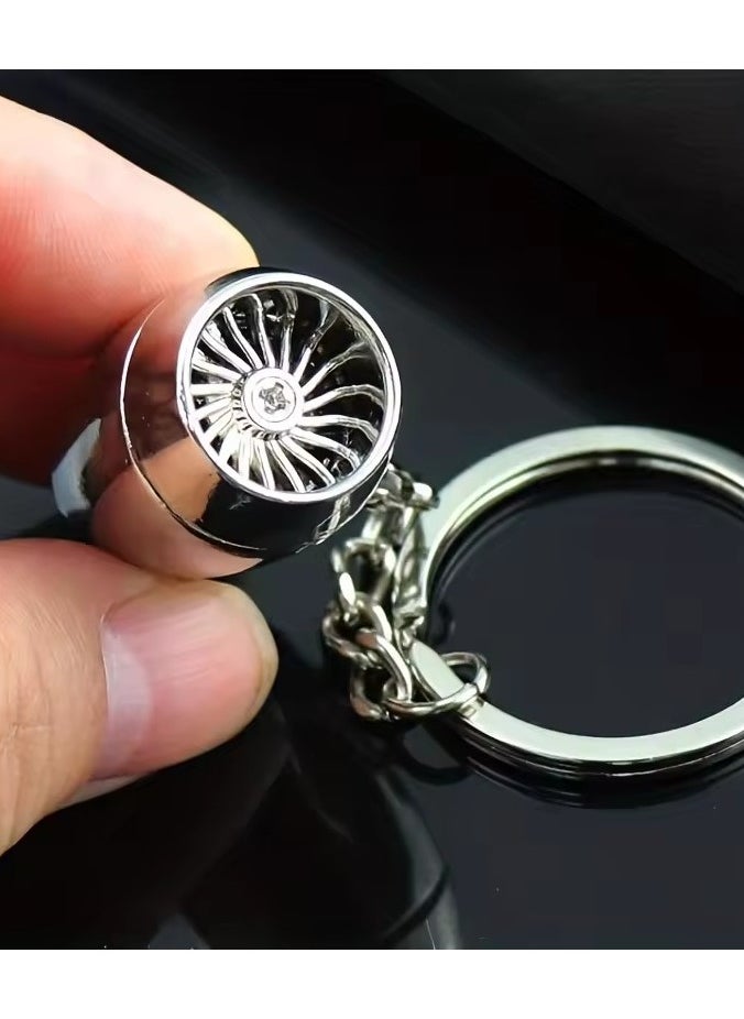 3D aircraft engine metal keychain, creative aviation pendant, bag charms, Tao Goods Source