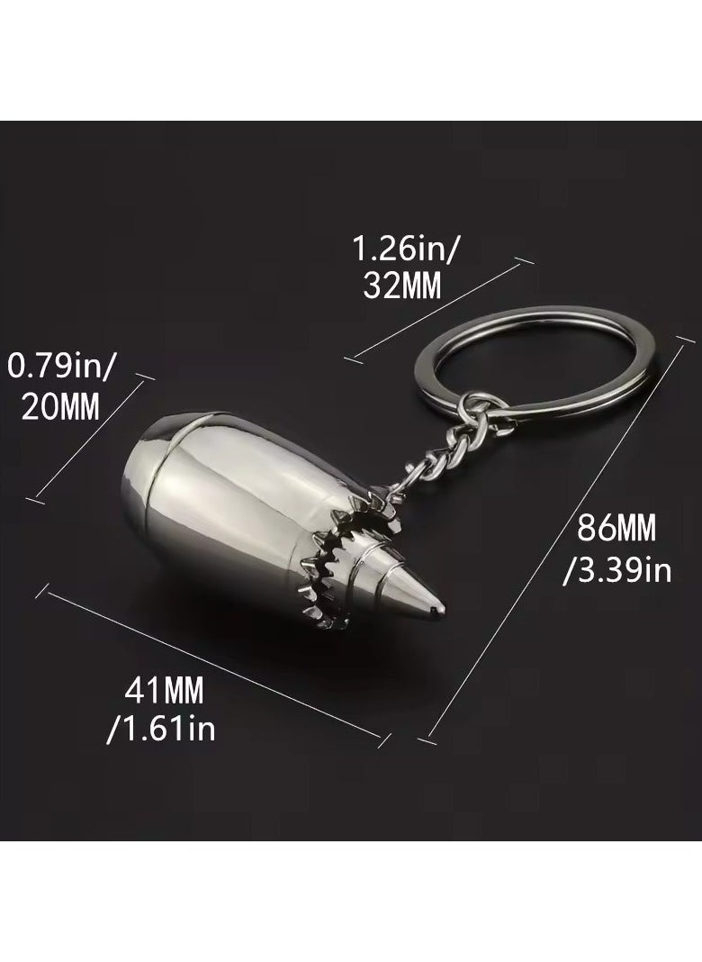 3D aircraft engine metal keychain, creative aviation pendant, bag charms, Tao Goods Source