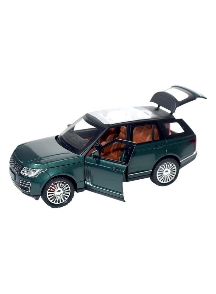 Diecast alloy car for range rover, model car kit for adults and kids, diecast model car 1:24 for gift, office, collection (Black&Grey) - Image 1