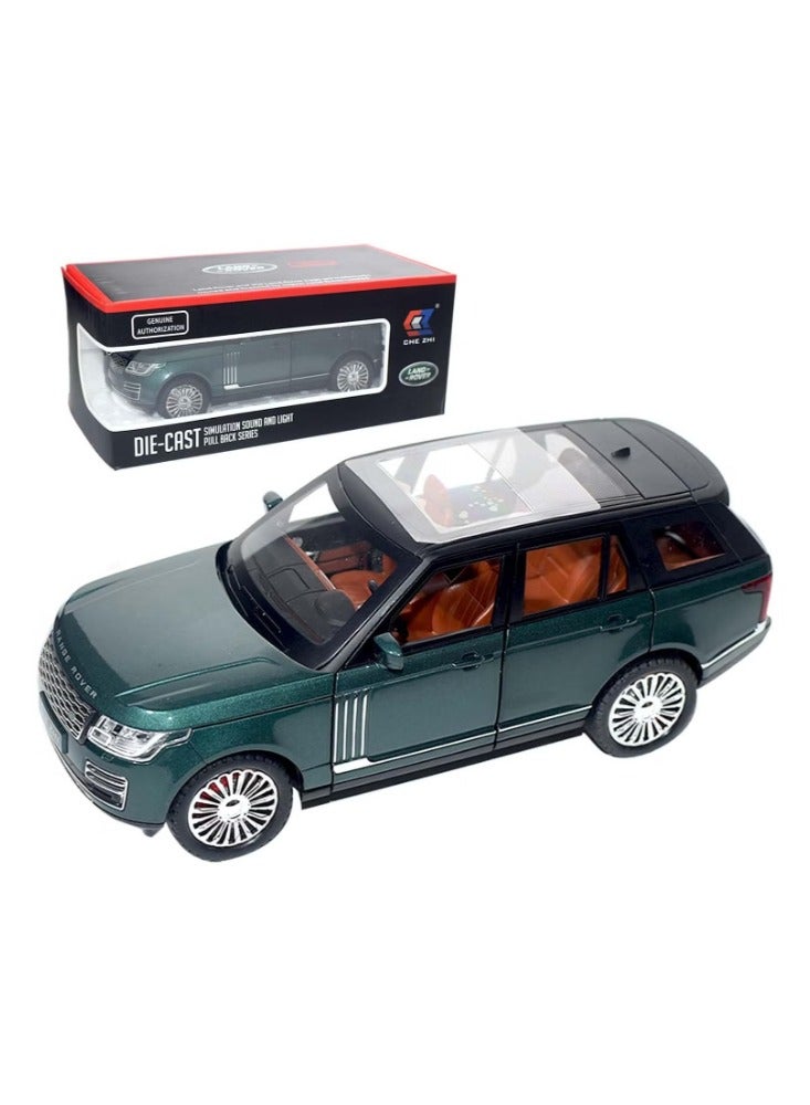 Diecast alloy car for range rover, model car kit for adults and kids, diecast model car 1:24 for gift, office, collection (Black&Grey) - Image 2