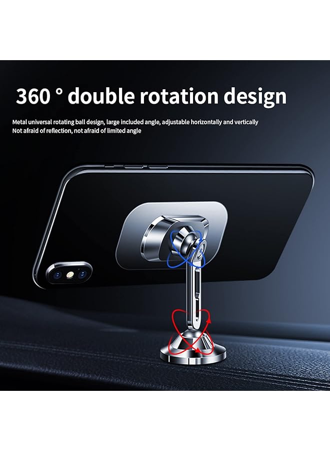 Excefore Magnetic Phone Holder,【Super Magnet】【With 2 Metal Plates】 Car Magnetic Phone Holder, Universal Dashboard Car Holder For Iphone,Samsung And Other Phones (Silver) - Image 2