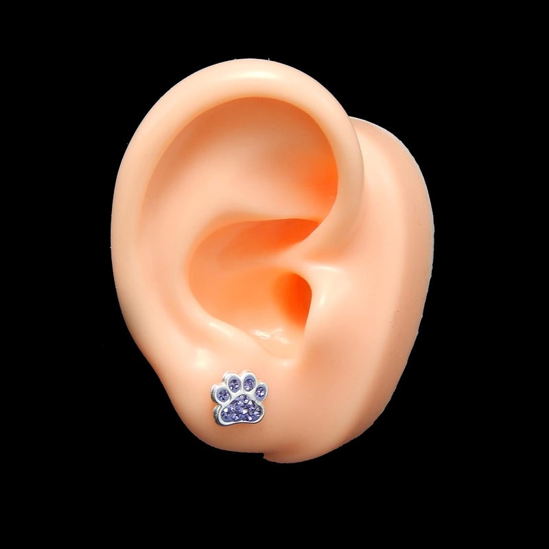 ICYROSE 925 Sterling Silver Paw Print Stud Earrings (Choose Your Style) (Nickel Free) - Image 2