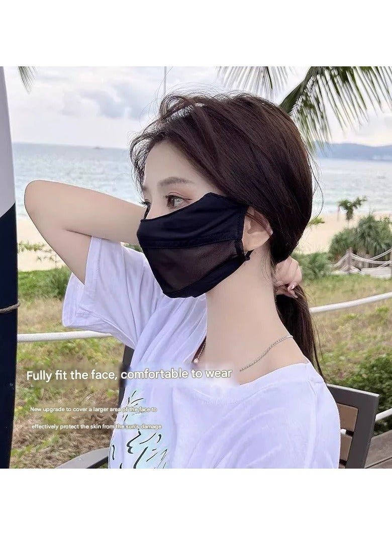 Goolsky Women UV Protection Mesh Face Mask Breathable Summer Thin 3D Dustproof Full Face Cover Eye Shield  - Image 1