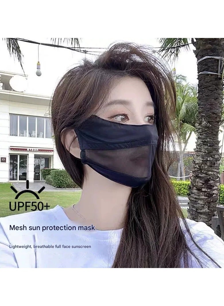 Goolsky Women UV Protection Mesh Face Mask Breathable Summer Thin 3D Dustproof Full Face Cover Eye Shield  - Image 2