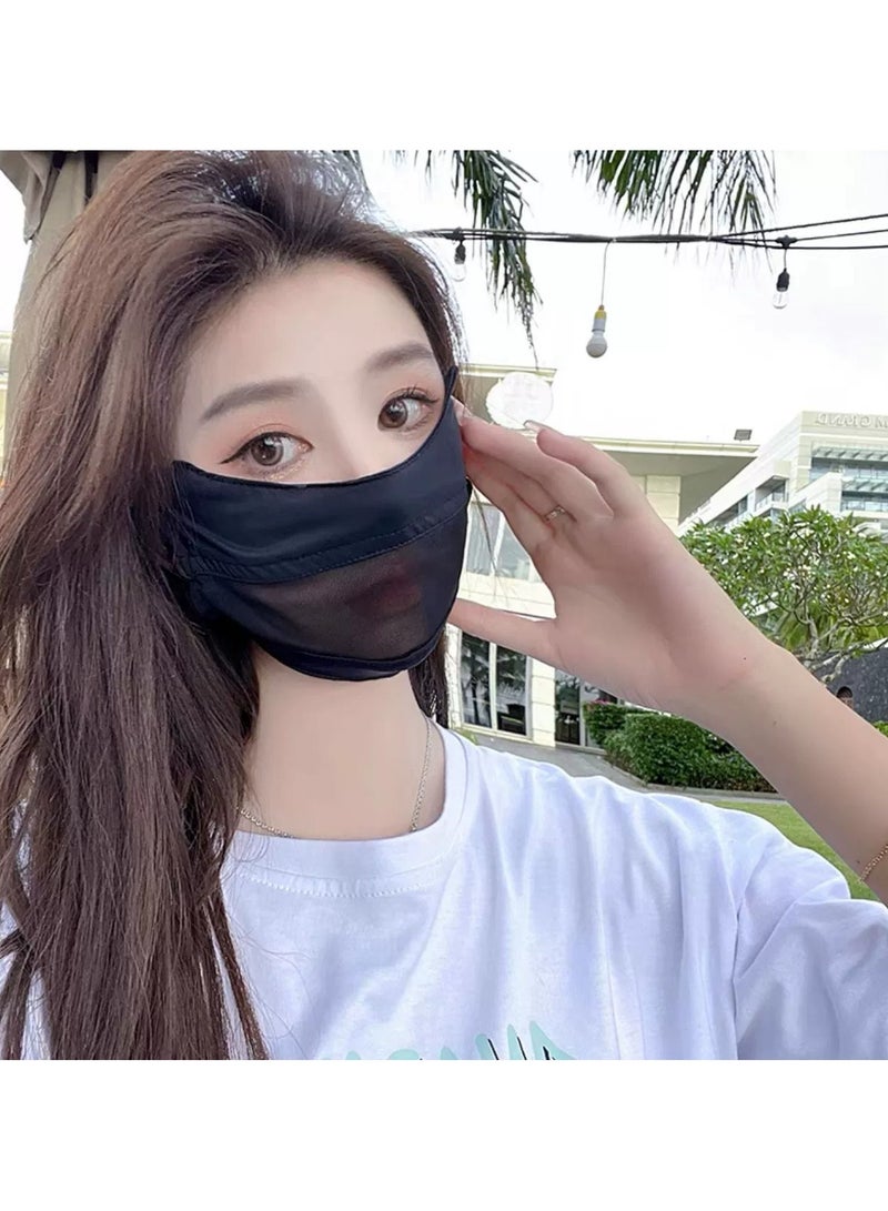 Goolsky Women UV Protection Mesh Face Mask Breathable Summer Thin 3D Dustproof Full Face Cover Eye Shield  - Image 3
